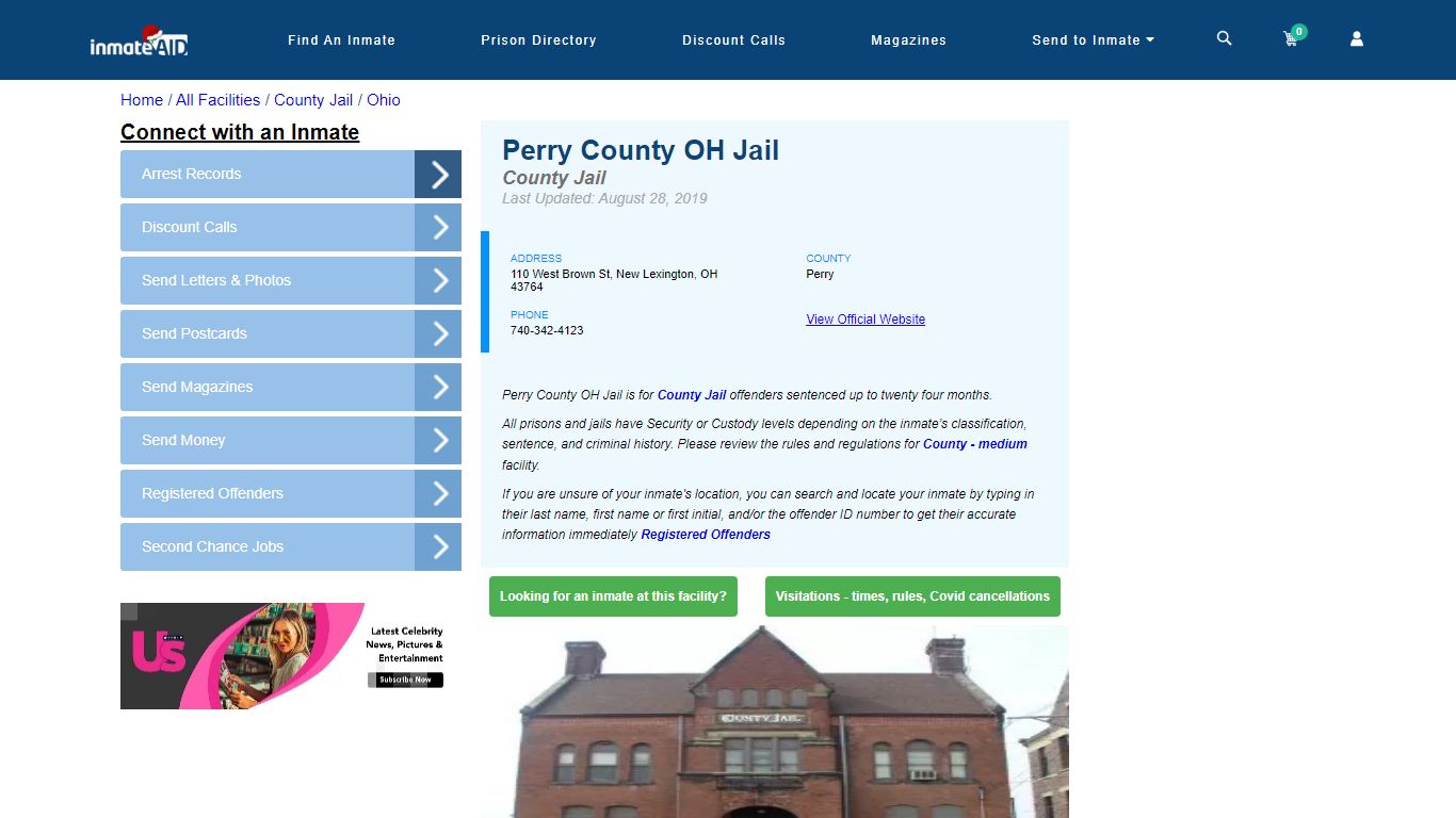 Perry County OH Jail - Inmate Locator - New Lexington, OH